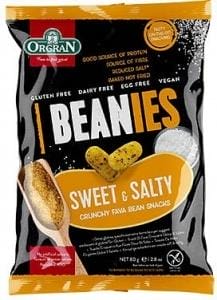 Orgran Beanies Sweet & Salty Crunchy Fava Bean Snacks 80g