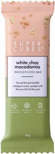 Super Cubes White Choc Macadamia Wholefoods Bar G/F 40g