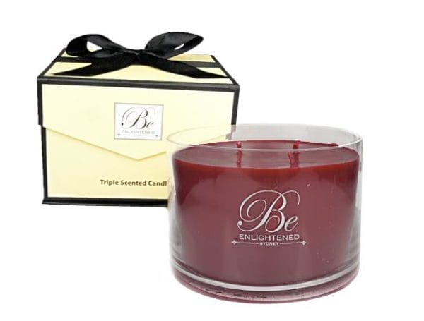 Veggie Meals - Be Enlightened Triple Scented Luxury Candle Red Roses