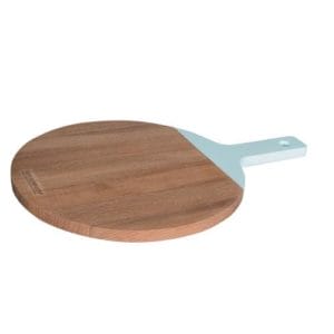 Veggie Meals - Peer Sorensen Acacia Beech wood serving board with slot handle Colour: Duck Egg Blue 40 x 30 x 1.5cm