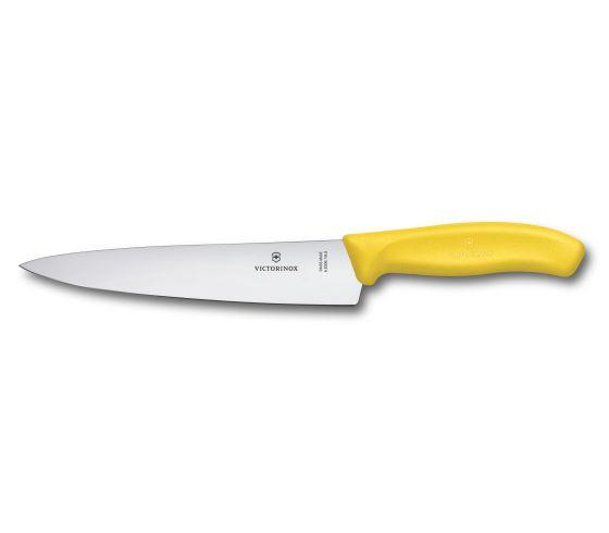 Veggie Meals - Victorinox Cooks Carving Knife 19cm Wide Blade Classic Yellow Blister