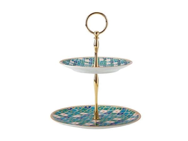 Veggie Meals - Maxwell & Williams Teas & C's Kasbah 2 Tiered Cake Stand Mint Gift Boxed