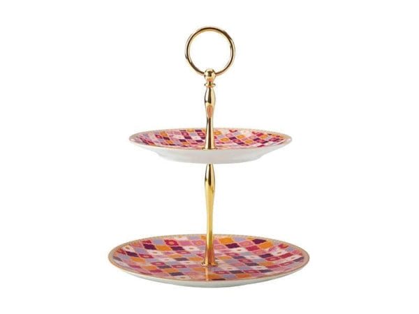 Veggie Meals - Maxwell & Williams Teas & C's Kasbah 2 Tiered Cake Stand Rose Gift Boxed