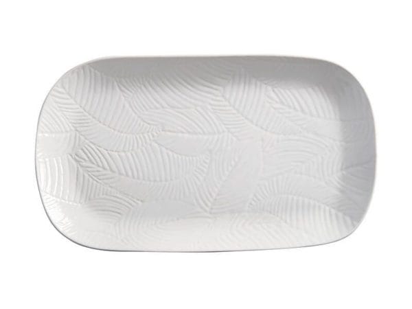 Veggie Meals - Panama Oblong Platter 34x19cm White Gift Boxed