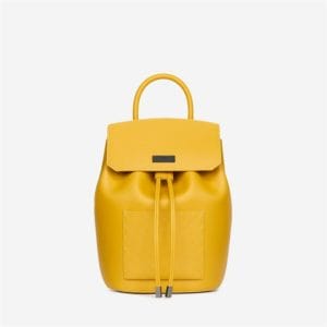 Veggie Meals - Mini Drawstring Backpack - Yellow - Fashion Women Vegan Bag