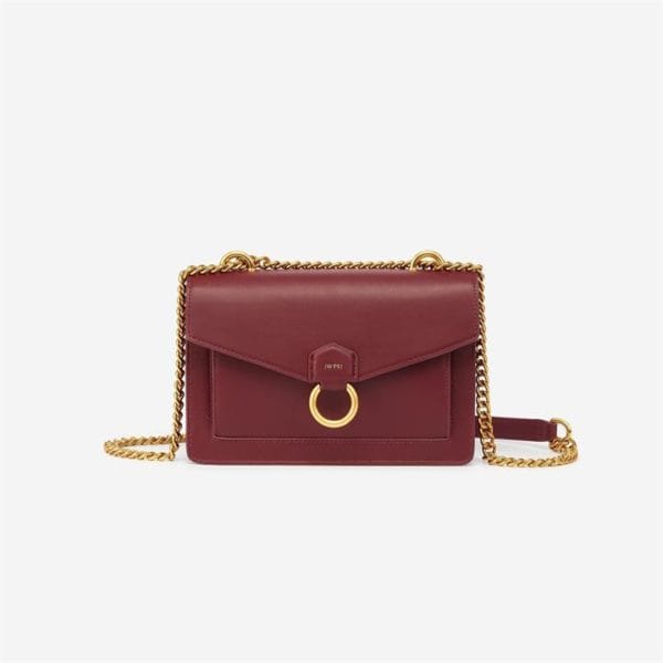 Veggie Meals - The Envelope Chain Crossbody - Wine Red - Fashion Women Vegan Bag