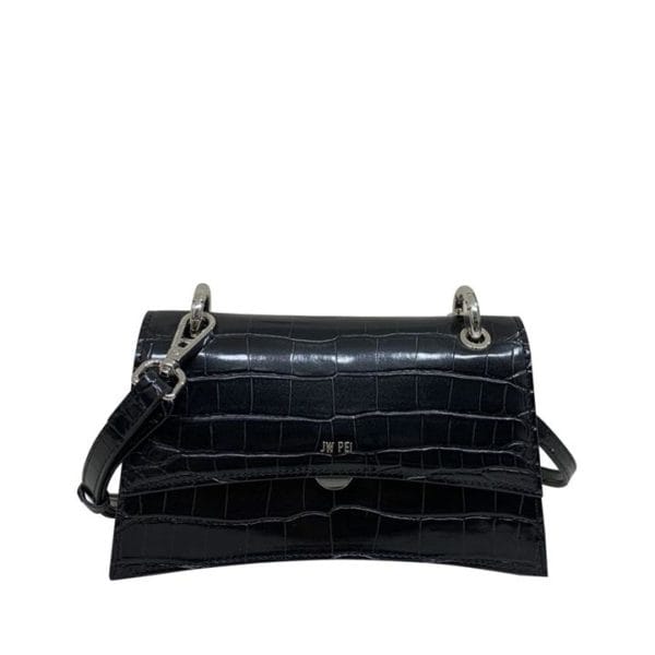 Veggie Meals - Croc-Effect Crossbody Bag - Black