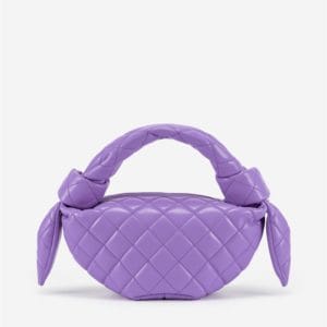 Veggie Meals - Croissant Top Handle Bag - Purple - Fashion Women Vegan Bag