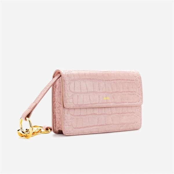 Veggie Meals - Julia Chain Crossbody Bag - Pink Croc