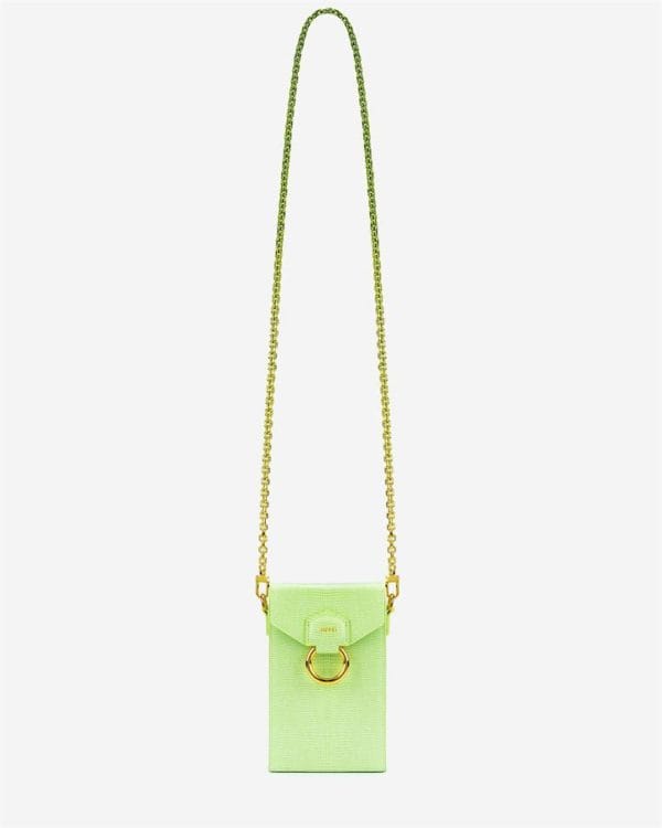 Veggie Meals - Lola Gradient Chain Phone Case - Lime Green Lizard