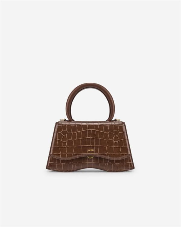 Veggie Meals - Molly Top Handle Bag - Brown Croc