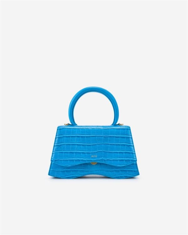 Veggie Meals - Molly Top Handle Bag - Lake Blue Croc