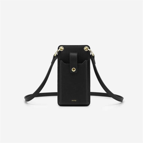 Veggie Meals - Quinn Phone Bag - Black Grained Vegan Leather