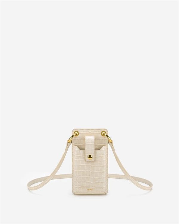 Veggie Meals - Quinn Phone Bag - Ivory  Croc