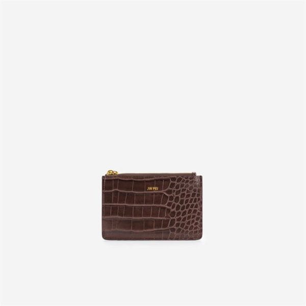 Veggie Meals - Quinn Zipped Card Holder - Brown Croc