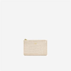 Veggie Meals - Quinn Zipped Card Holder - Ivory Croc