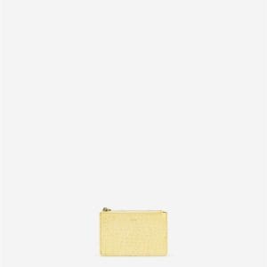 Veggie Meals - Quinn Zipped Card Holder - Light Yellow Croc