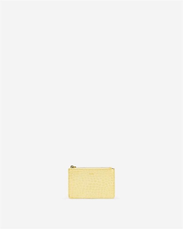 Veggie Meals - Quinn Zipped Card Holder - Light Yellow Croc