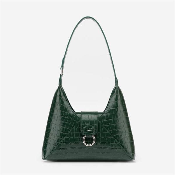 Veggie Meals - Stella Shoulder Bag - Dark Green Croc