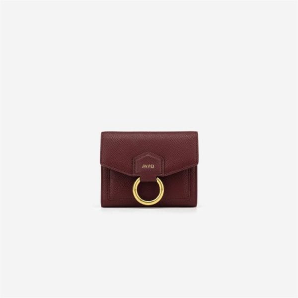 Veggie Meals - Stella Wallet - Burgundy Grained Vegan Leather