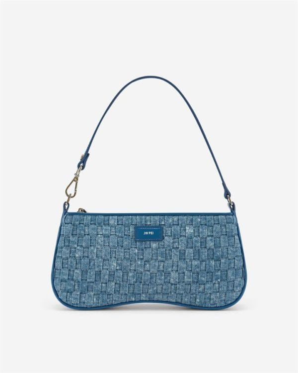 Veggie Meals - Eva Shoulder Bag - Blue Denim Weave