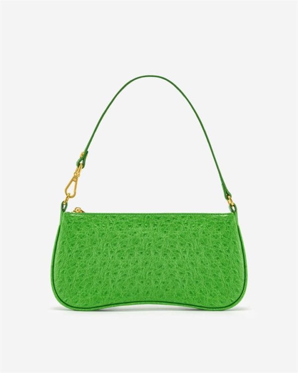 Veggie Meals - Eva Shoulder Bag - Grass Green Ostrich