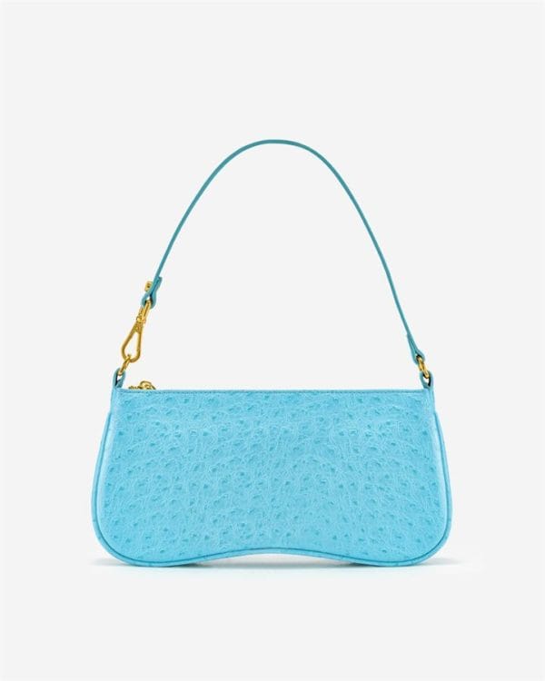 Veggie Meals - Eva Shoulder Bag - Lake Blue Ostrich