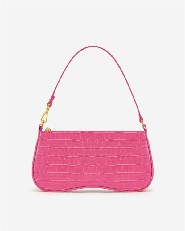 Veggie Meals - Eva Shoulder Bag - Rose Red Croc