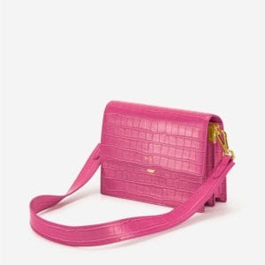 Veggie Meals - Mini Flap Bag - Rose Red Croc