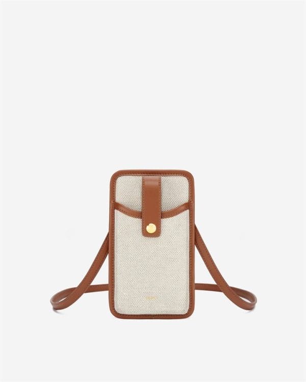 Veggie Meals - Aylin Canvas Phone Bag - Brown