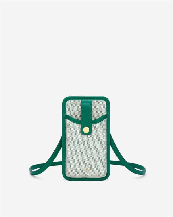 Veggie Meals - Aylin Canvas Phone Bag - Dark Green