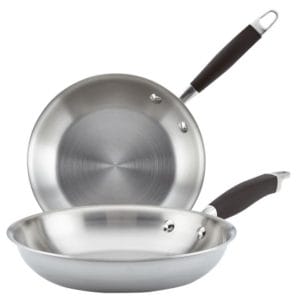 Veggie Meals - Anolon Tri-Ply Onyx 8.5/10.25 Inch Skillet Twin Pack