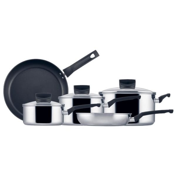 Veggie Meals - Prestige Cool Britannia 5 Piece Stainless Steel Cookware Set