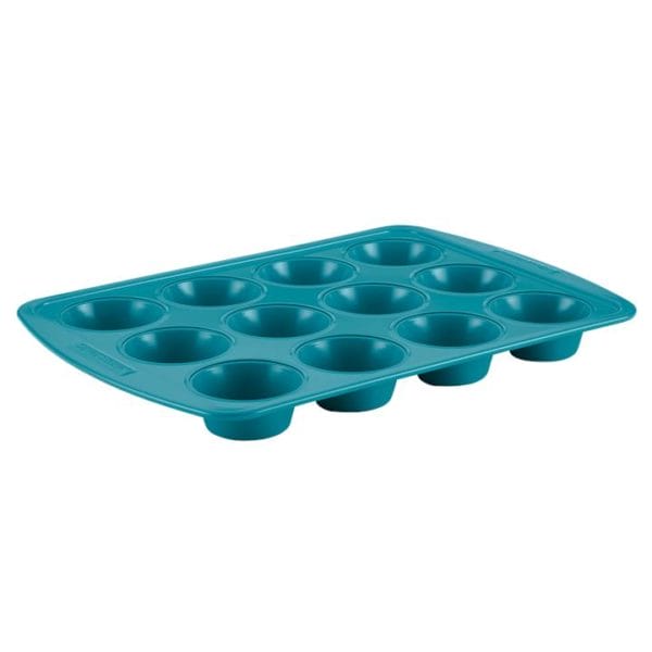 Veggie Meals - Silverstone  Bakeware 12 Cup Muffin Pan Teal