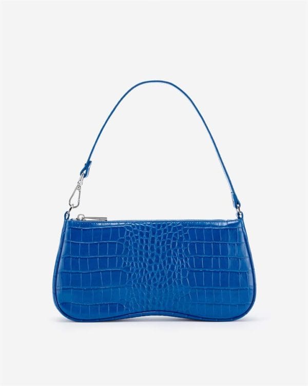 Veggie Meals - Eva Shoulder Bag - Classic Blue Croc - Fashion Women Vegan Bag