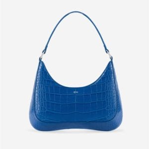 Veggie Meals - Ruby Shoulder Bag - Classic Blue Croc - Fashion Women Vegan Bag