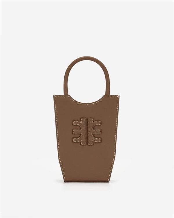 Veggie Meals - FEI Grained Mini Tote Bag - Brown