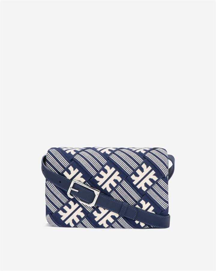 Veggie Meals - FEI Jacquard Knit Cossbody Bag - Navy