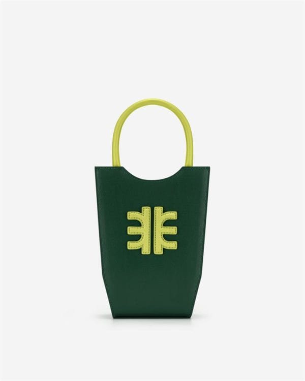 Veggie Meals - FEI Mini Tote Bag - Dark Green & Lime Green