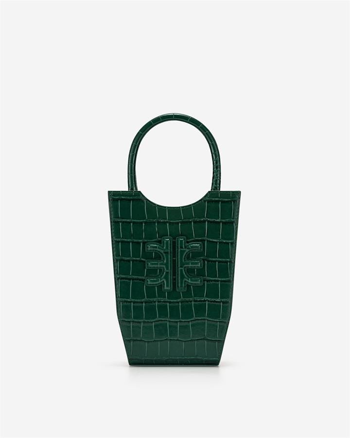 Veggie Meals - FEI Mini Tote Bag - Emerald Green Croc