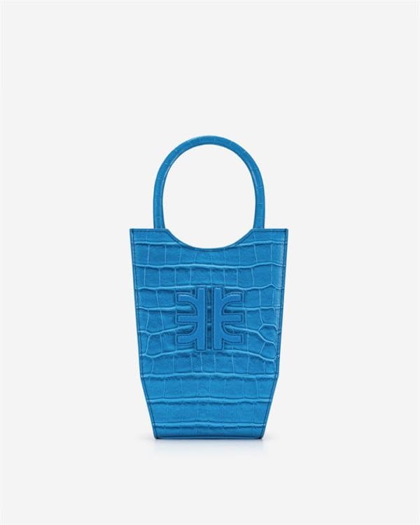 Veggie Meals - FEI Mini Tote Bag - Lake Blue Croc