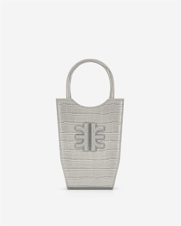 Veggie Meals - FEI Mini Tote Bag - Light Gray Croc