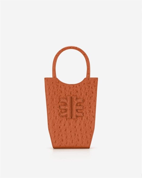 Veggie Meals - FEI Mini Tote Bag - Orange Ostrich