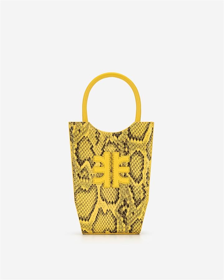 Veggie Meals - FEI Mini Tote Bag - Yellow Snake Embossed