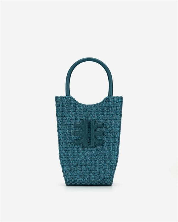 Veggie Meals - FEI Tweed Mini Tote Bag - Bluish Green